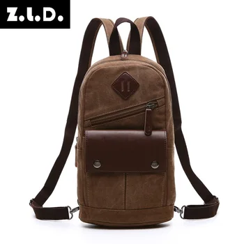 

2018 New Style Solid Color Shoulders Women's Backpack Leisure Travel Bag Leisure Canvas Chest Bag