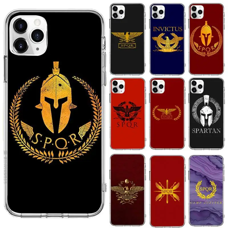 Прозрачный чехол SPQR для телефона с римским императорским легионом iPhone 6 7 8 11 12 s mini