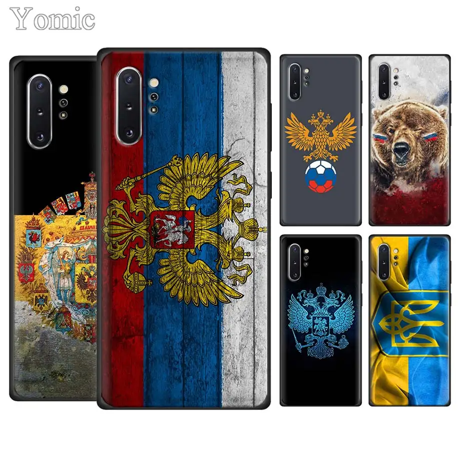 

the Flag of Russian bear eagle Phone Cases for Samsung Galaxy Note 10 10 Plus (5G) Note 8 9 S10e S8 S9 S10 Plus S7 Soft TPU Cove