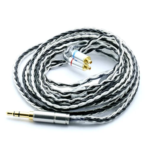 1,2 M 1,0 мм x 8 Core HIFI посеребренный обновленный кабель 3,5/2,5 Разъем MMCX/2Pin разъем для улучшения глубины саундстажа и присутствия - Цвет: RTC1186