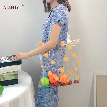 

PVC Clear Travel Bags Classic Texture Delicate Creative Design Portable Fashion Large Capacity Shoulder Bag Soft Tote