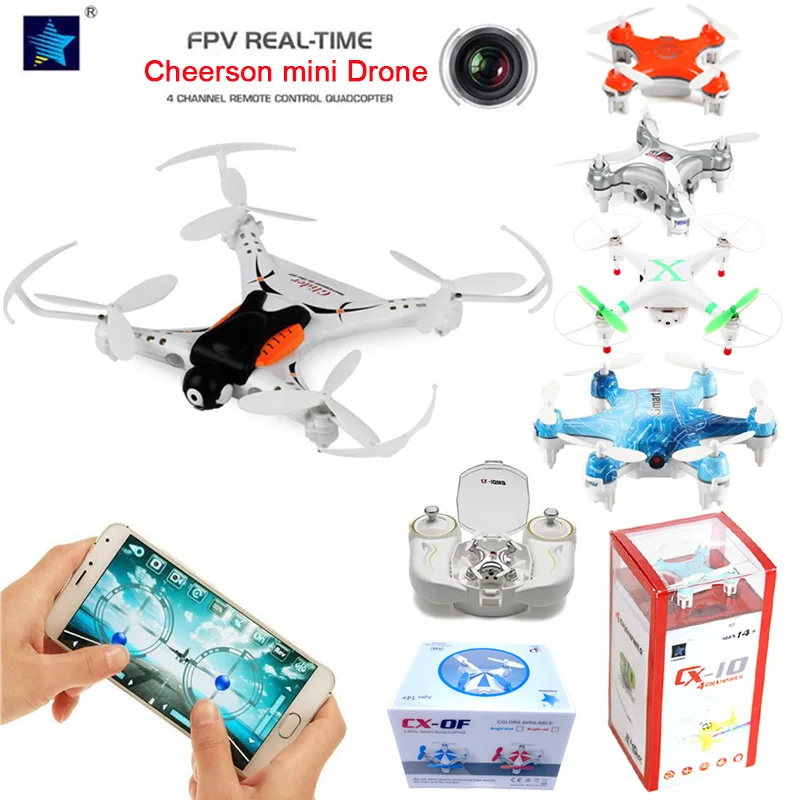 Cheerson RC Мини Карманный NaNo Drone с/без wifi FPV камера дистанционного управления 4CH 3D Flips
