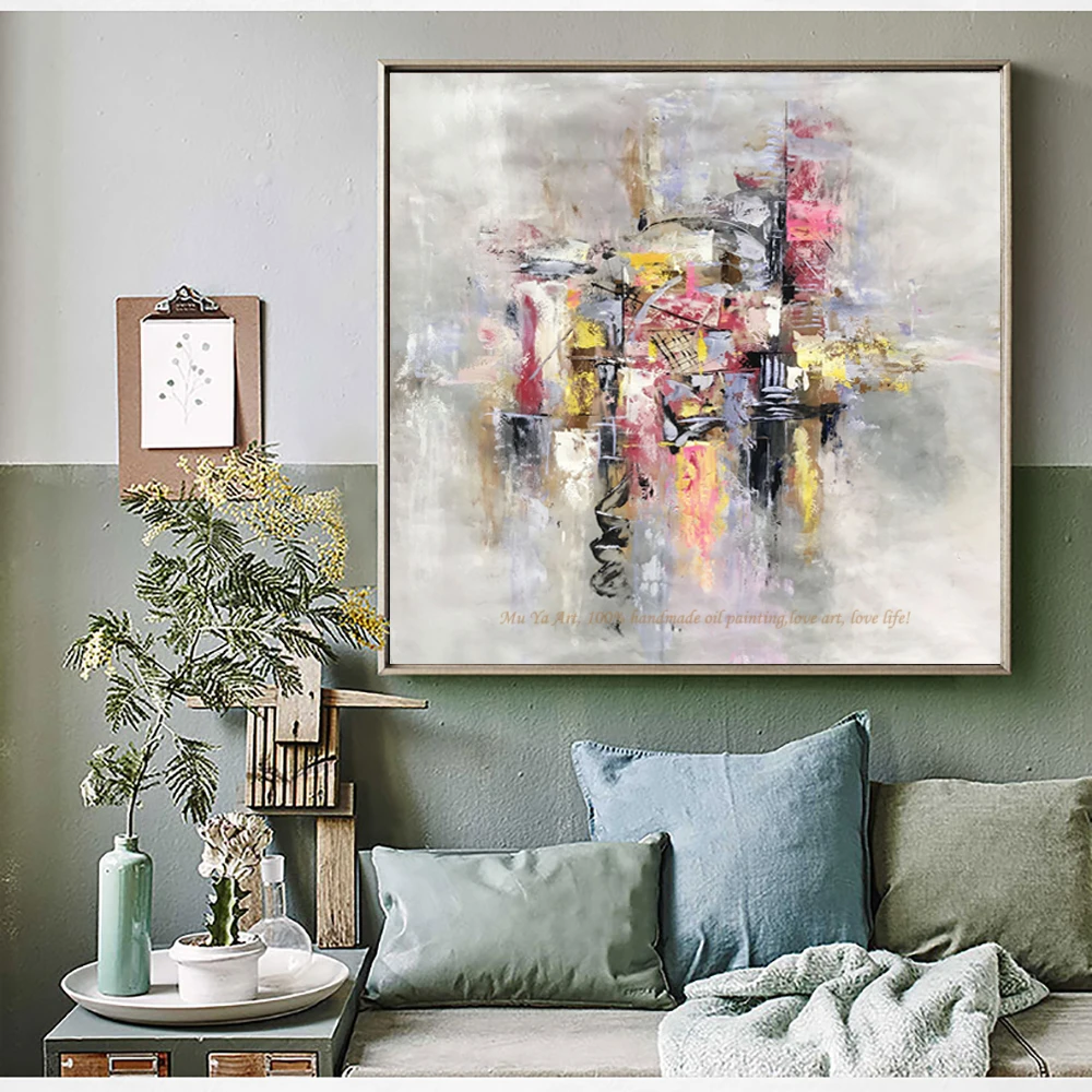 Gevangenisstraf leerboek lening Originele schilderijen handgeschilderde olieverfschilderijen op canvas grote  wall art abstract canvas schilderij voor woonkamer cuadros slaapkamer| Schilderij & Schoonschrift| - AliExpress