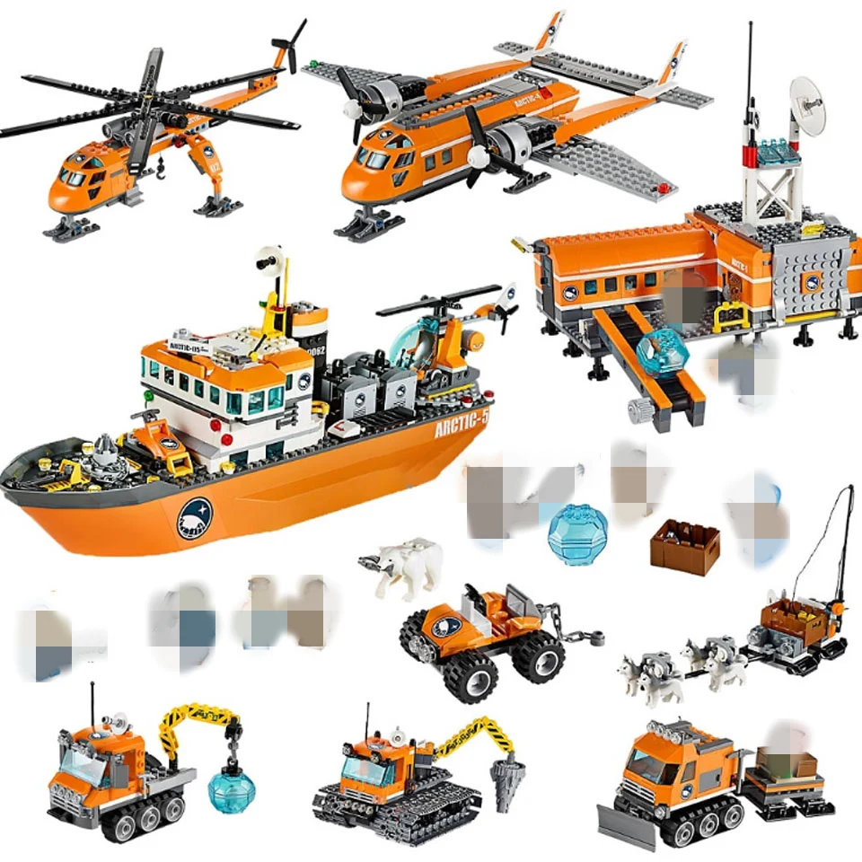 

2019 Legoings All series Compatible City Arctic Bricks Snowmobile Ice CrawlerBuilding Blocks Model toys for Childrens Kids Gift
