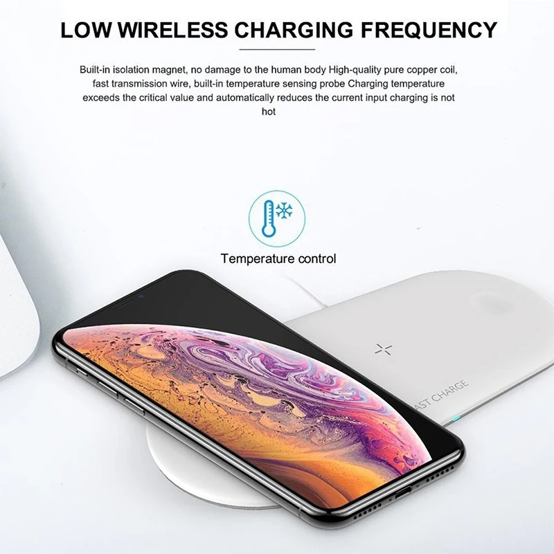 3 в 1 10 Вт Беспроводная зарядная станция Подставка для iPhone Apple Watch Airpods зарядная док-станция Беспроводная зарядная подставка станция