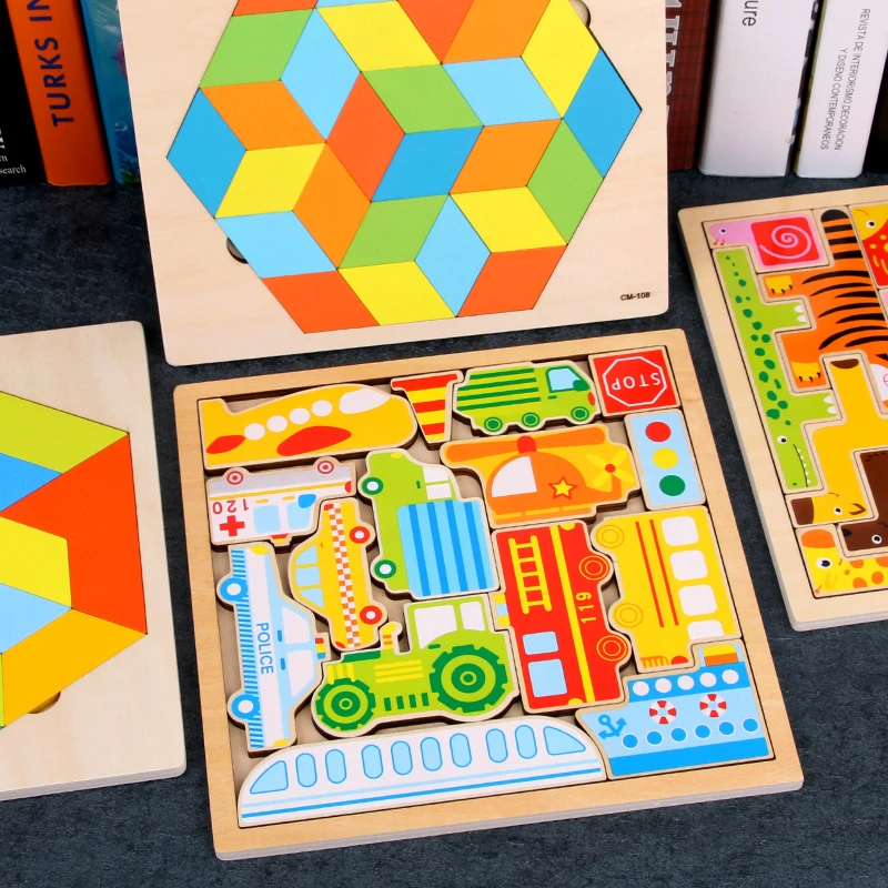 Children's Early Learning Education Traffic Animal Jigsaw Puzzle Kids Toys for Children Developing Parent-child interactive toys Children's Early Learning Education Traffic Animal Jigsaw Puzzle Kids Toys for Children Developing Parent-child interactive toys