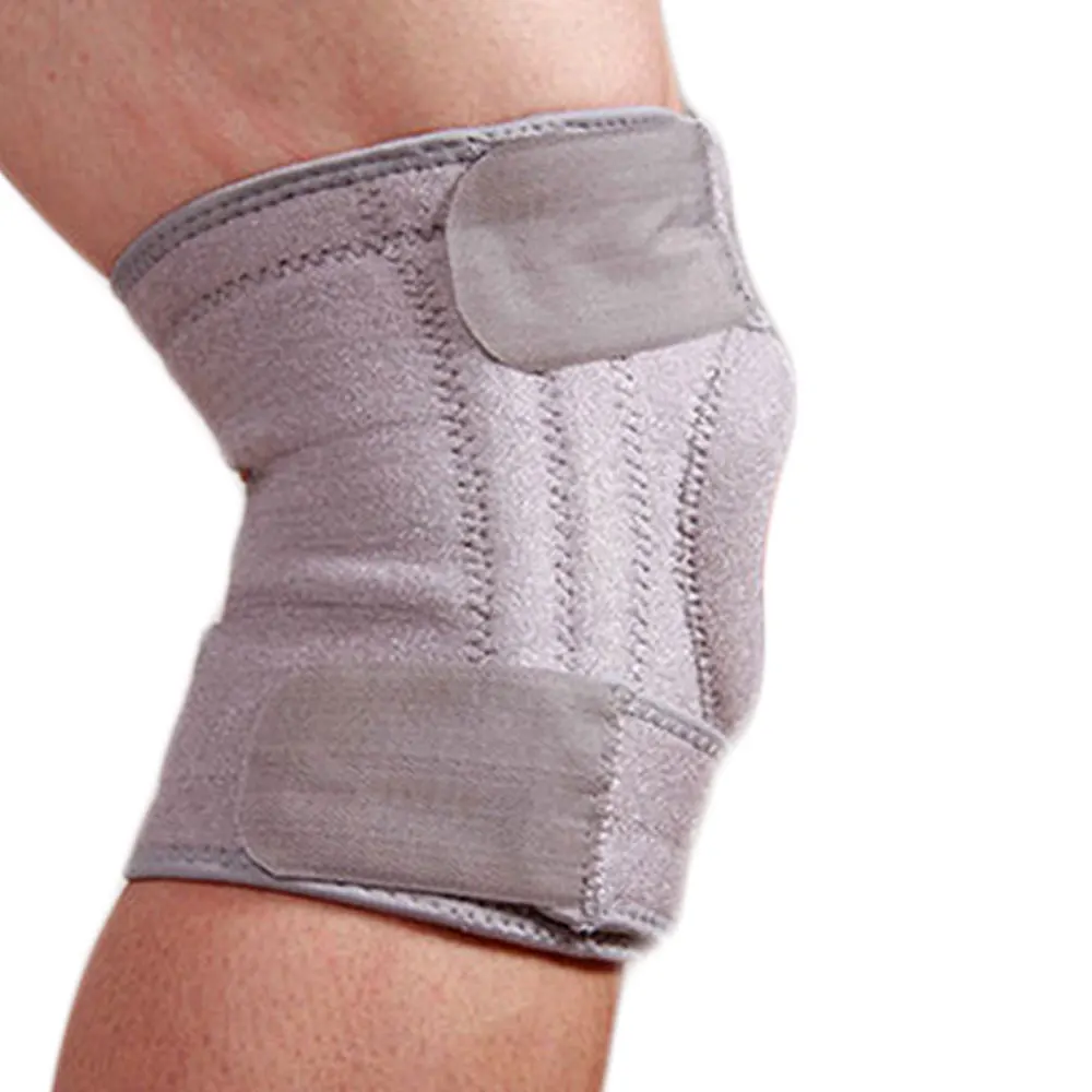 Breathable Knee Brace Knee Sleeve Polyester Sportswear Knees Guard Prevent Arthritis Injury Mountain Knee Pad Stretchy Outdoor - Цвет: Gray