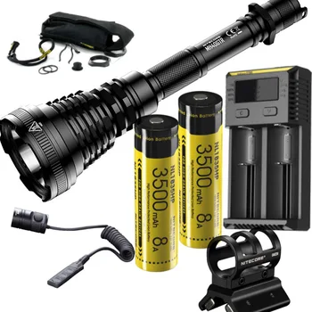 

NITECORE MH40GTR Hunting Flashlight CREE XP-L HI V3 LED max 1200 lumen Long Throw 1004M DC Charging Tactical Torch + RSW1 GM02M