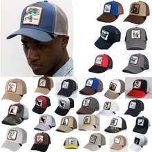 Новинка, бейсболка с вышивкой животных, аниме, Милая Вышивка, летняя сетчатая Мужская Уличная солнцезащитная Кепка, шлемы для водителя, подходит для goorinm2