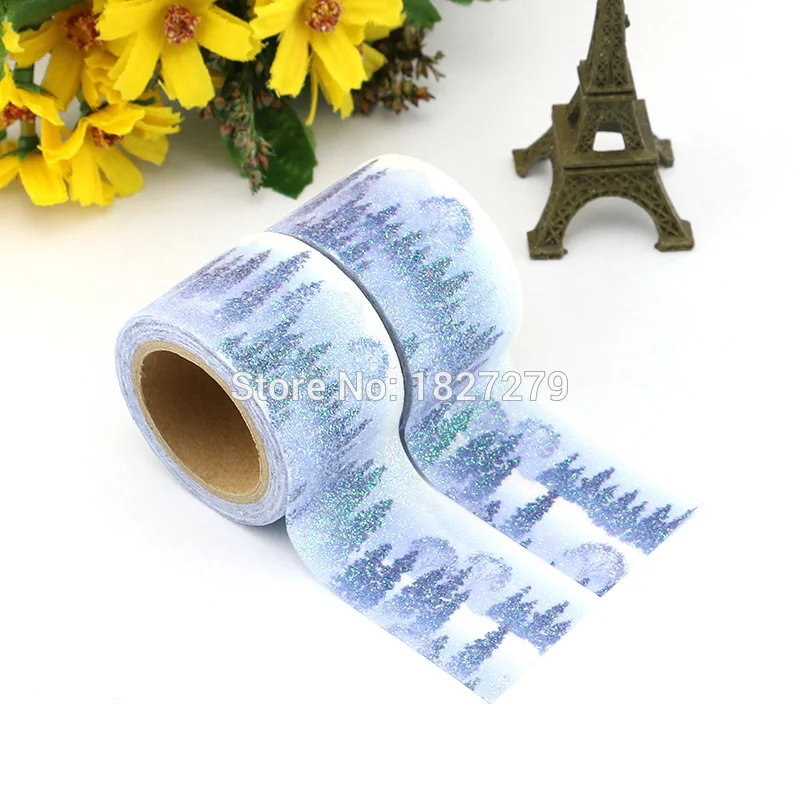 1X Washi Tape Glitter Colors Cloud Stationery Decorative Scrapbooking Photo Album School Tools Kawaii Scrapbook tape | Канцтовары для