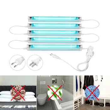 

110V 220V UV Lamp T5 Tube UVC Quartz Sterilizer Disinfection Germicidal Led Bulb EU Power Blacklight Ultraviolet Cabinet Light