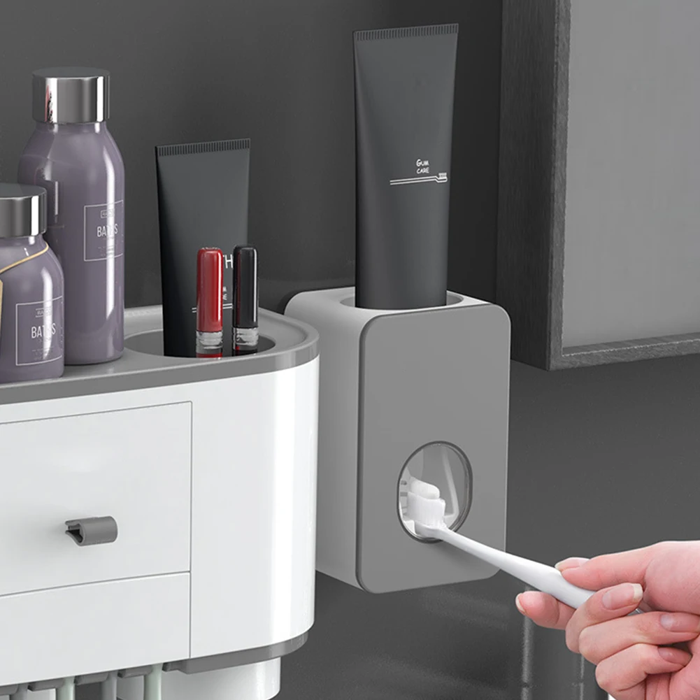 Термостойкий ABS легко Очищаемый держатель для зубных щеток без дрели набор Органайзер стеллаж для хранения для дома и ванной Практичный Прочный Настенный Держатель