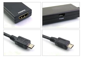 

Micro USB MHL to HDMI Port Male to 2 Female 1 In 2 Out Splitter Cable Adapter Converter for Cellphone TV @M23