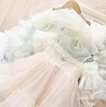 

2020 Summer Baby Girls Fairy Lace Cake Party Dress, Princess Kids Sweet Clothing 5 pieces/lot, Wholesale