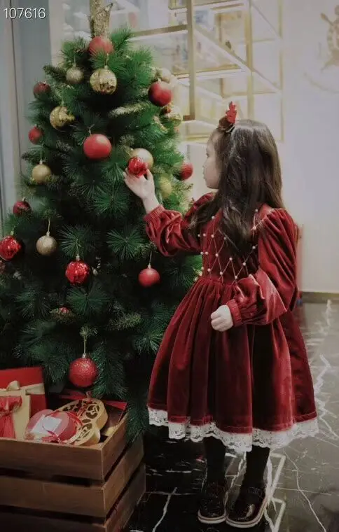 Рождественское платье для девочек; модное и теплое От 2 до 12 лет для улицы