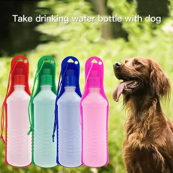 

250ml/500ml Pet Folding Drinker Pet Dog Cat Outdoor Portable Drinking Bottle Bowl Pets Travel Drinker