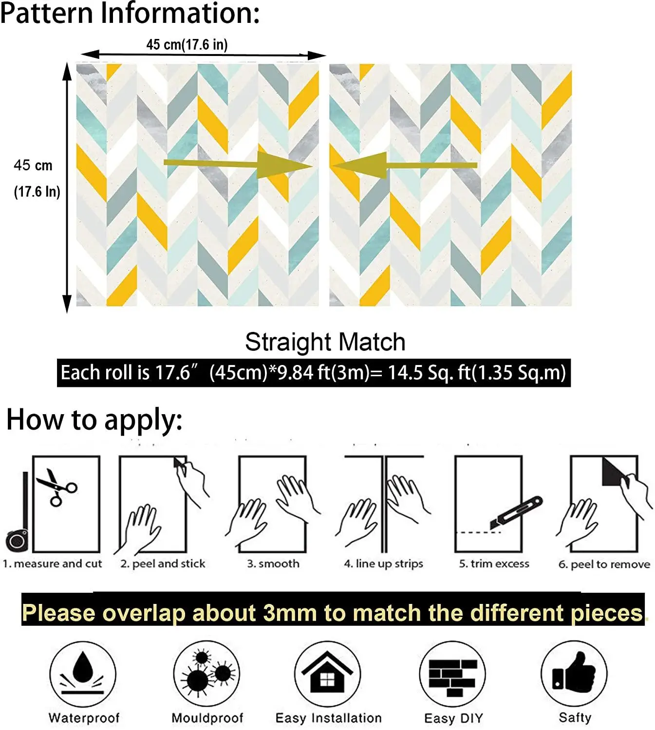 haohome multicolor herringbone wallpaper peel and stick auto adesivo 05