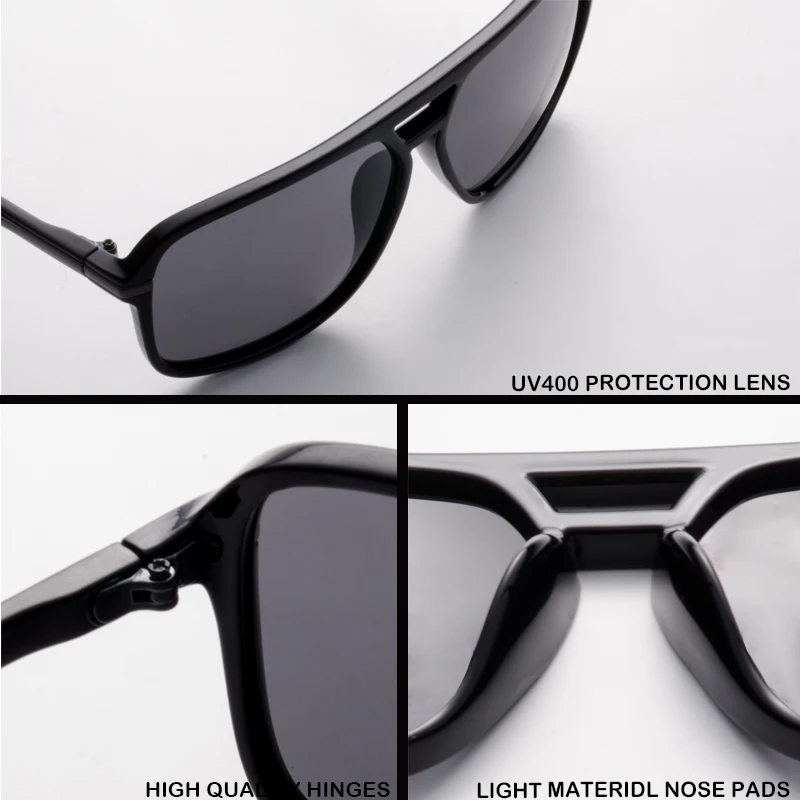 AIMISUV Squar солнцезащитные очки мужские поляризованные зеркальные солнцезащитные очки для вождения мужские брендовые дизайнерские негабаритные ретро очки UV400