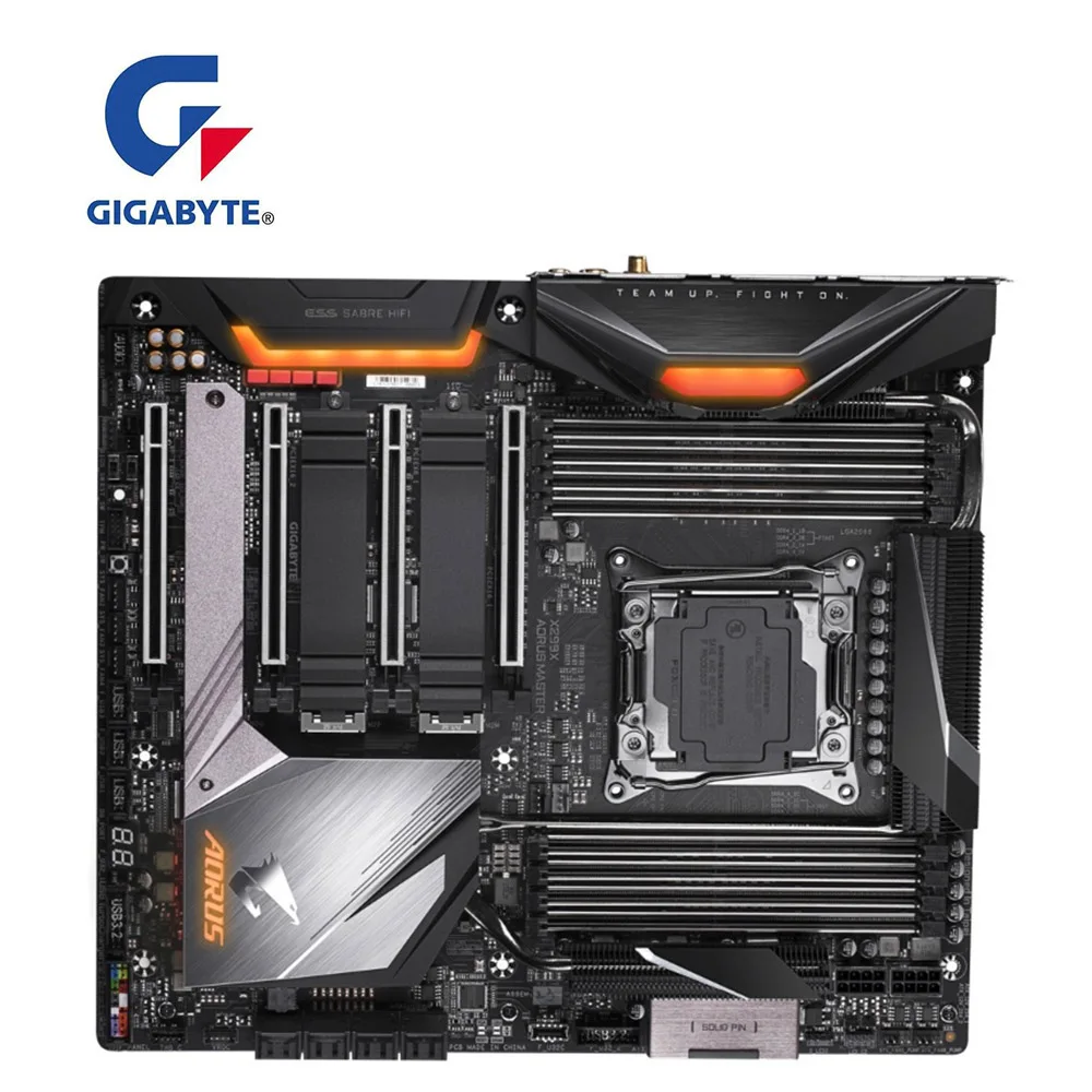 Материнская плата для GIGABYTE GA X299X AORUS MASTER LGA 2066 DDR4 Intel X299 настольная материнская PCI-E