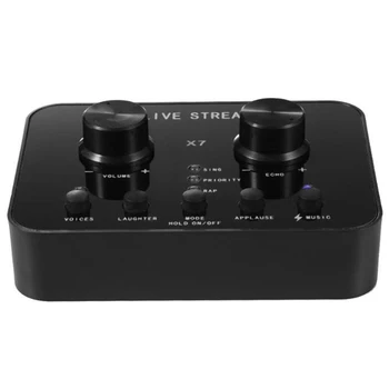 

X7 Pc o Usb Headset Sound Card Micro- phone Webcast Entertainment Streamer Sound Card for Twitch Live Show Phone Computer Pc
