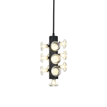 

brief design modern chandelier black home decoration lamp AC110v 220V glass bar lights