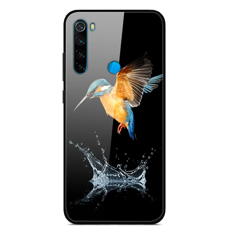 6 Для Xiaomi Redmi Note 8 чехол из закаленного стекла с печатным жестким чехлом для Xiaomi Redmi Note 8 Note8 чехол для Redmi Note 8 Pro Бампер - Цвет: 6