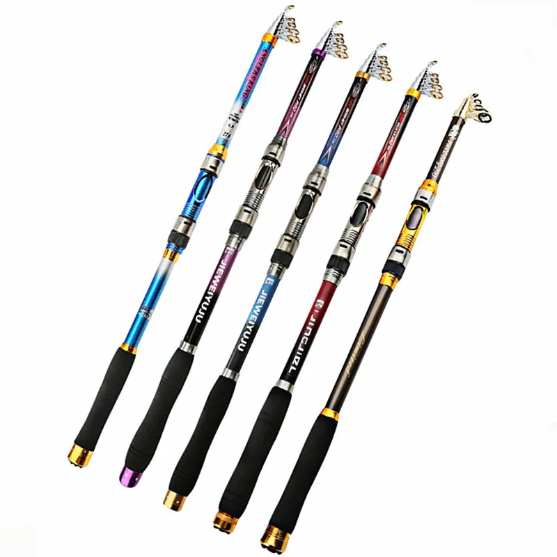 New Carbon spinning fishing Rod hand fishing lure Rod attract casting rod 2,1 M-3,6 M travel telescopic ultra-short fishing rod