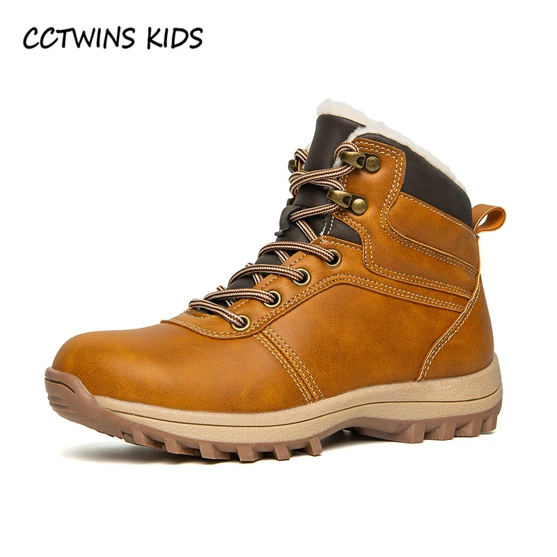 

CCTWINS Kids Boots 2020 Studend Snow Shoes Children Fashion Boots Baby Shoes Girls Brand Black High Top Boots Shoes SNB198