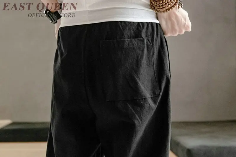 Харадзюку брюки-кимоно уличная одежда японские брюки вышивка китайский стиль винтажные повседневные шаровары брюки хиппи мужские KK2903