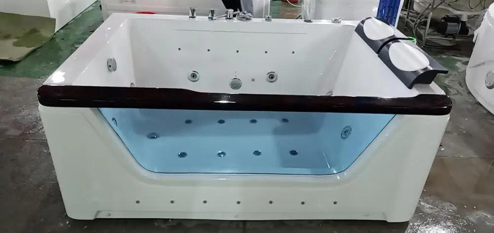 Banheira de hidromassagem acrílica da banheira do redemoinho da fibra de vidro de 1700mm-4
