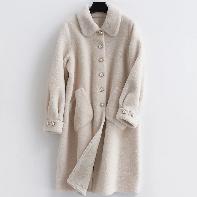 

Real Wool Fur Coat Women Clothes 2020 Long Winter Jacket Women Korean Sheep Shearing Coats Manteau Femme Hiver 231133