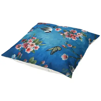 

New Hand painted oil painting cherry blossom branch bird pillow car sofa cushions pillowcase # 2