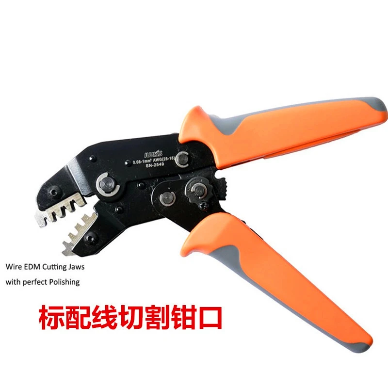 Alicates de prensado IWISS SF 2549 SF 2546B E.I xh2.54 inserto terminal de resorte 2,8/3,0/3,96/4,8mm