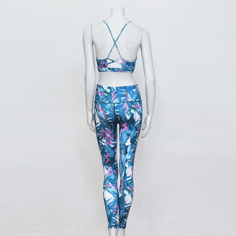 

High Waist Yoga Set Leggings Sport Women Fitness Camouflage printed Gym Leggings Workout Training Gym Suits Sports Bras Running