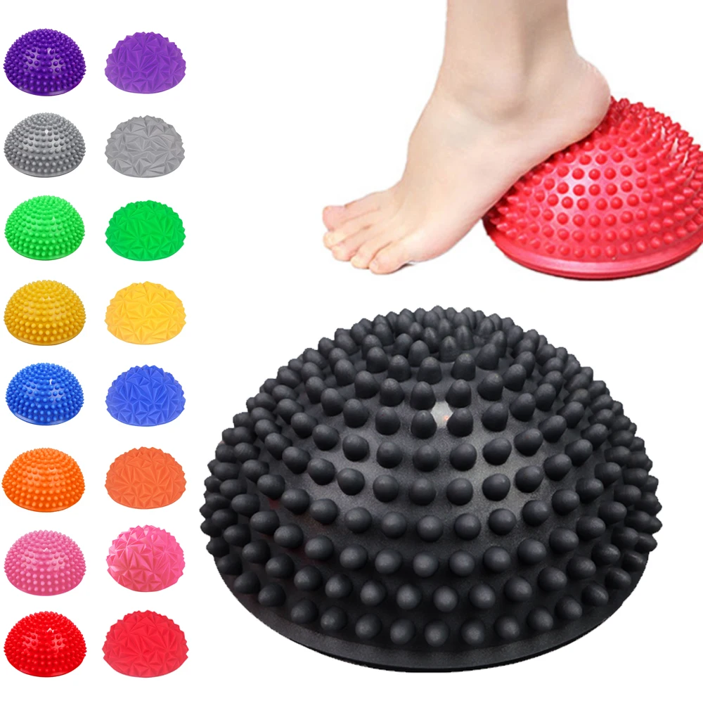 Inflatable Yoga Massage Balls PVC Half Sphere Fitball Women Children Trainer Balancing Ball Gym Health Sports Pilates Fitness massage ball agility training ball fitness ball