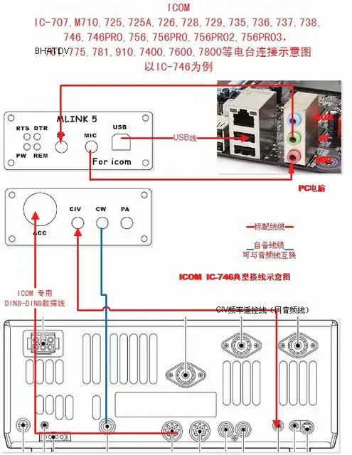 Conector de Rádio Usb com Interface de Amplificador de Potência Ligação Icom Fidi 2022 u5 - Image 6