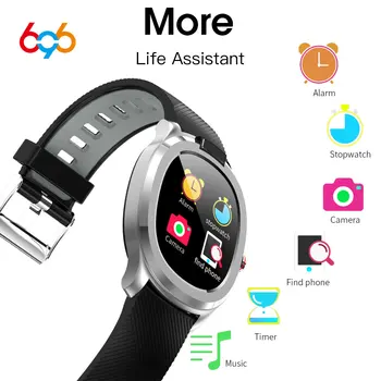 

696 Waterproof T01 Smart Watch Men Women Fitness Wristband Heart Rate Monitor Smartwatch Weather Body Temperature Measurement