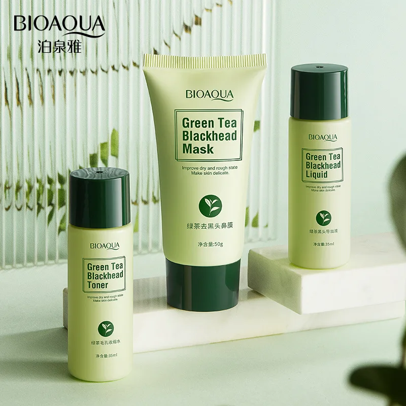 BIOAQUA GreenTea Blackhead Set Sucks Out Acne Mildly Clean Moisturizing Rehydration Water Export Liquid Nasal Membrane |