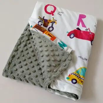 

Infants Newborn Coral Velvet Bean Blanket Baby Air Conditioning Thin Quilt