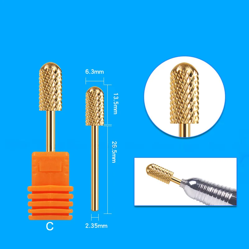 RIKONKA 1pc Carbide Nail Drill Bit Milling Cutter For Manicure Electric Manicure Machine Nail Dill Cutter Files Nail Accessories