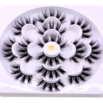 

HBZGTLAD 7pairs 23mm 3D Mink Lashes Natural Long False Eyelashes Volume Fake Lashes Makeup Extension Eyelashes maquiagem