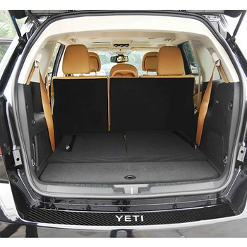 

Car Rear Bumper Trunk Tail Lip PU Stickers for Skoda YETI Carbon Fiber Protection Sticker Car Accessory