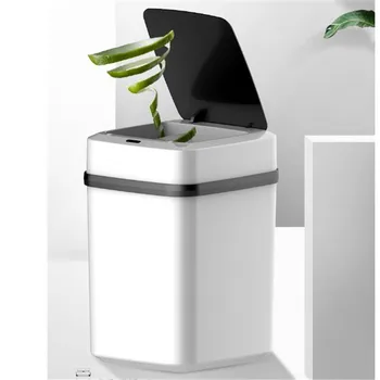 

Kitchen Trash Can Automatic Touchless Intelligent Induction Motion Sensor Wide Opening Sensor 10L Waste Garbage Bin