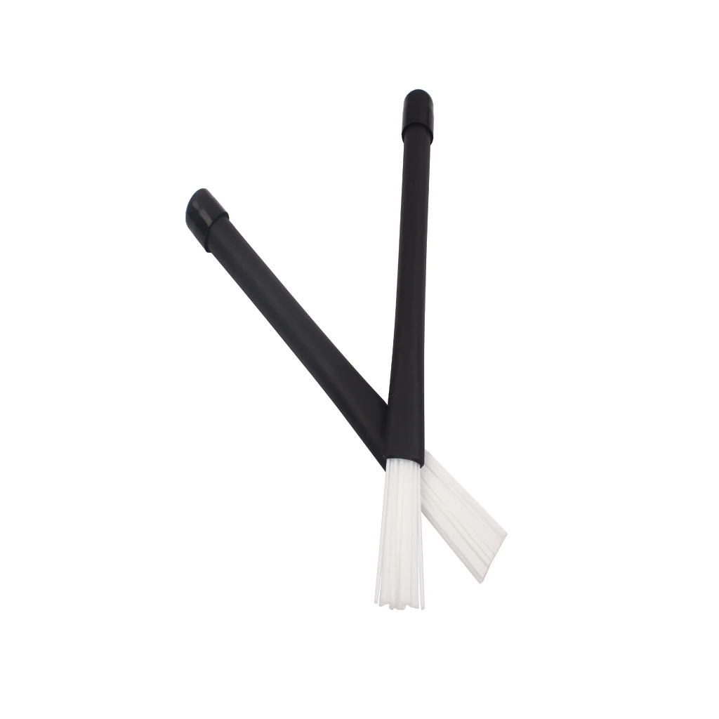 2 Pcs White Nylon Drum Sticks Brushes Drumsticks with Rubber Handles for Rock Jazz Music