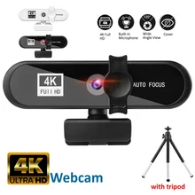 

FOR 2K 4K Webcam Sailvde Conferentie Pc Webcam With Gift Tripod Autofocus Usb Web Camera Laptop Mini Camera 1080P with
