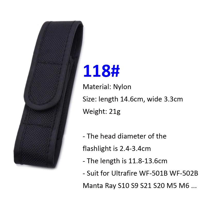 501B 502B S9 S10 EDC 손전등 파우치 Molle LED 토치 홀스터, 야외 작업 사냥 캠핑 하이킹 멀티 툴 손전등 파우치