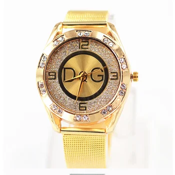 

Reloj mujer New Famous Brand DQG Gold Casual Quartz women watches Luxury Stainless Steel Dress Watch Clock Zegarek часы