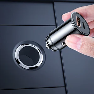 Автомобильное зарядное устройство USB C [все металлические], быстрое автомобильное зарядное устройство 5А/30 Вт питания и QC 3,0 двойной адаптер портов, автомобильное зарядное устройство type C PD