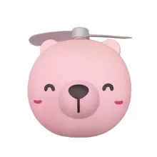 Модный светодиодный светильник-вентилятор с изображением поросенка из мультфильма, зеркальный мини-вентилятор USB для красоты, маленький карманный портативный вентилятор