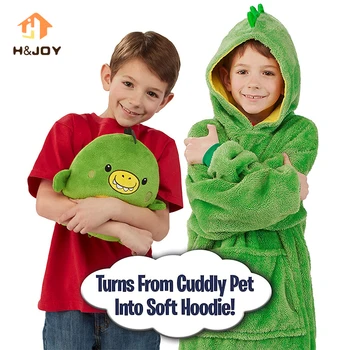 

Kids Pets Hoodie Blanket Hoodie Children's Sweatshirt Pet Shaped Wearable Hoodie Fleece Winter Pet Hoodie For Kids Dropshipping